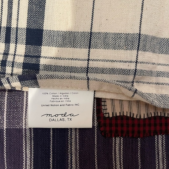 Set of Three Decorative Plaid Kitchen Towels 100% Cotton - Picture 2 of 2